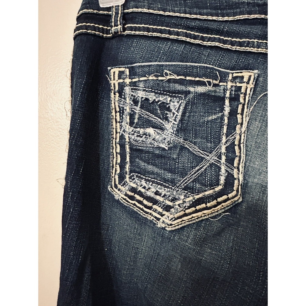 Womens BKE Buckle Madison Skinny Straight Stretch Blue Jeans 30X33 - Picture 5 of 10